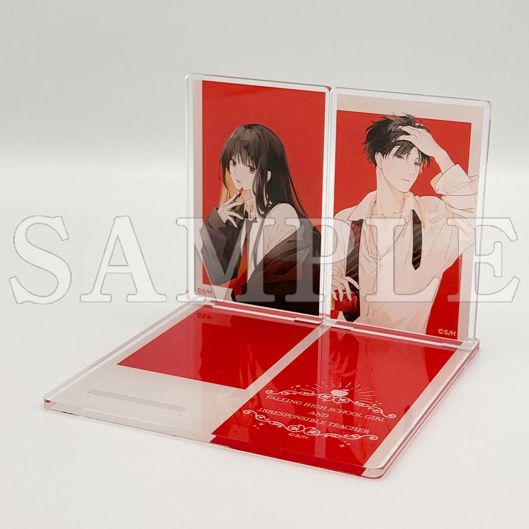 『墜落JKと廃人教師』 アクリルスタンドコースター 落合扇言&灰葉仁 B【ご注文から通常5営業日以内に発送】