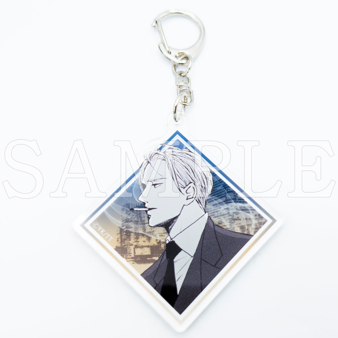 『囀る鳥は羽ばたかない』矢代 アクリルキーホルダー付きブレンドティー(プリント缶)【ご注文から通常5営業日以内に発送】