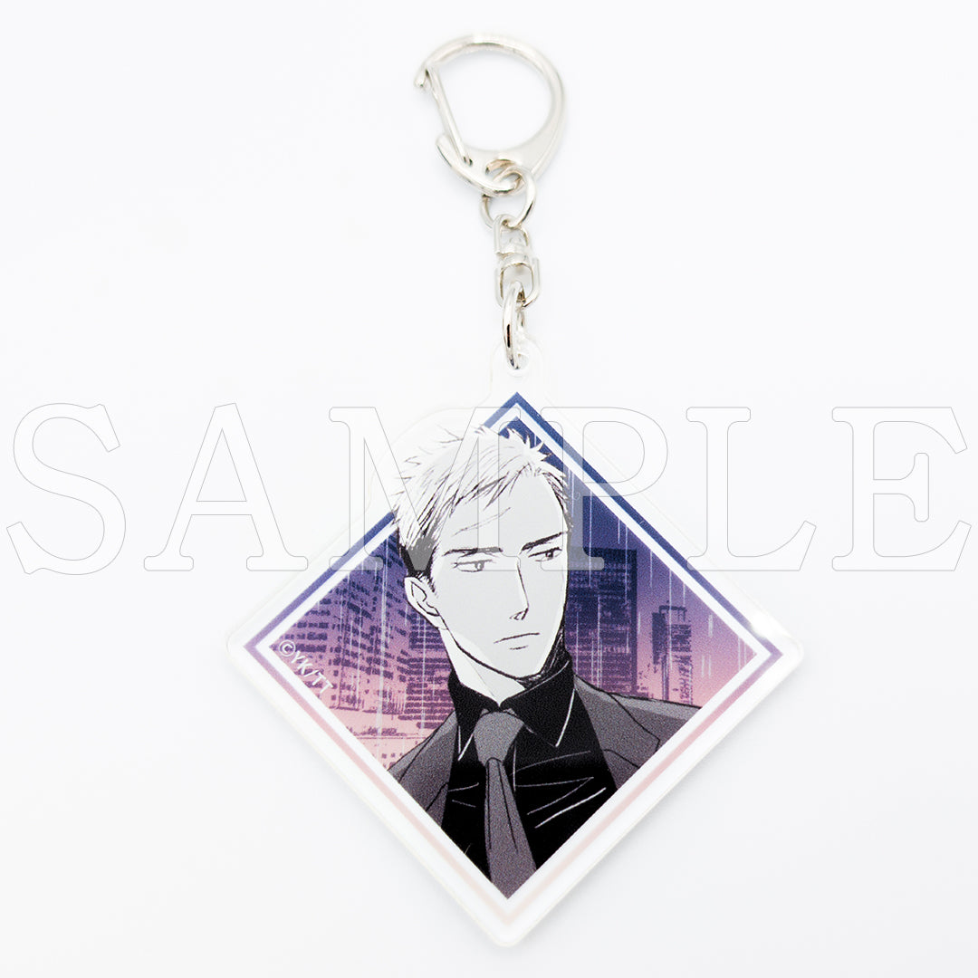 『囀る鳥は羽ばたかない』百目鬼力 アクリルキーホルダー付きブレンドティー(プリント缶)【ご注文から通常5営業日以内に発送】