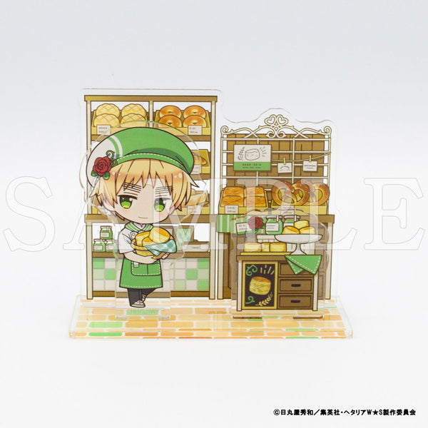 『ヘタリア World★Stars』ミニキャラアクリルジオラマ　ベーカリーstyle　イギリス【ご注文から通常5営業日以内に発送】｜ヘタリア ヘタリアベーカリーstyle 在庫 グッズ