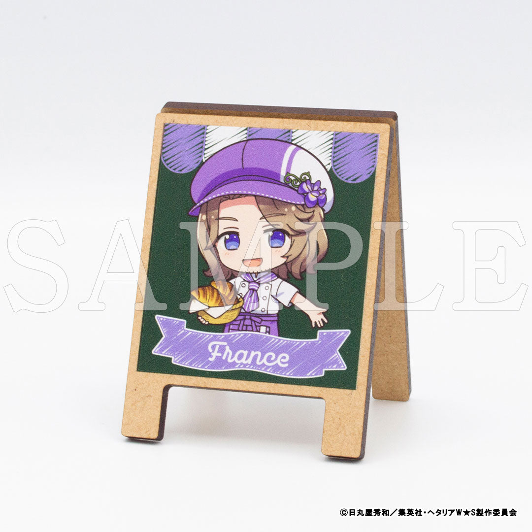 ヘタリアWorld☆Stars看板風メモスタンド ヘタリア World☆Stars』立て看板風ウッドメモスタンド フランス