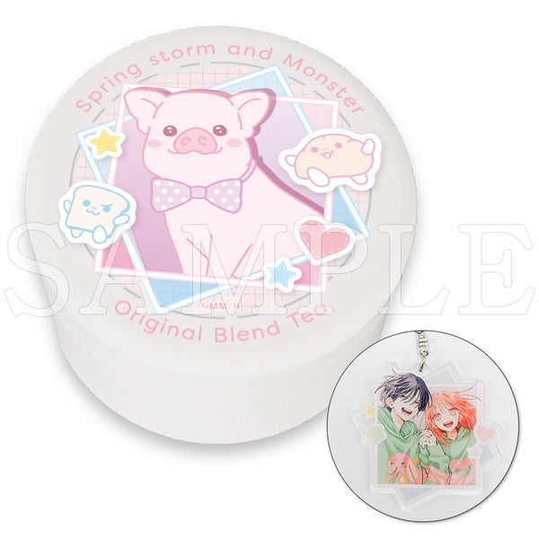 『春の嵐とモンスター』アクリルキーホルダー付きブレンドティー（プリント缶：孫助さん）【ご注文から通常5営業日以内に発送】