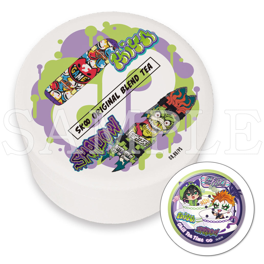 『SK∞ エスケーエイト』缶バッジ付きブレンドティー（プリント缶）MIYA＆シャドウ【販売期間8/20(水) 12時まで／8月下旬以降順次発送】
